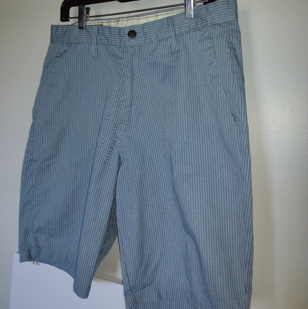 Volcom Men's Shorts Size 33 x11 Blue Striped